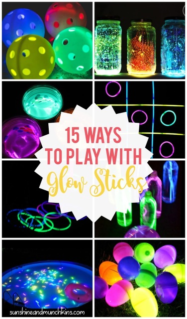 15 fun and unique ways to play with glow sticks year round!  So many great ideas!
